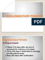 Reglementary Periods