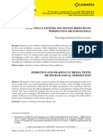 Semiótica e Leitura em Textos Midiáticos: Perspectiva Metodológica