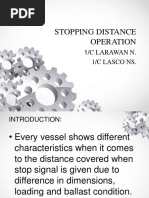 Stopping Distance Operation