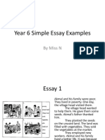 Year 6 Simple Essay Examples: by Miss N