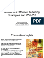 Marzano's Effective Teaching Strategies and Web 2