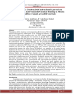 Effectiveness of A Constructivist Instructional Approach On Student Academic Achievement in Chemical Bonding in Ahoada East Local Government Area of Rivers State