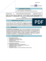 Programa de E 259 Métodos de Investigación