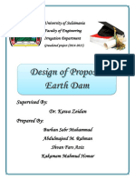 Design of Proposed Earth Dam PDF