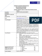 Course Outline - Cross Cultural Management