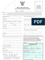 Thai Visa Form (Visit)