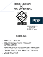 TO Product Design: Presented By-1 Batch B.Tech 3 Year