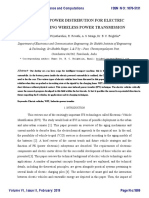 A Study On Power Distribution For Electric Vehicles Using Wireless Power Transmission