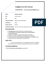 Curriculum Vitae: Personal Profile