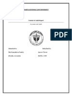 Accounts and Audit: Chanakya National Law University