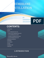 Membrane Distillation: BY K.Balvanna Vignesh 2016303507