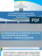 Sanciones Sobre La Ley de Control de Armas de Fuego Municiones Explosivos y Materiales Relacionados Decreto No 101 2018 25 de Abrial