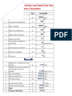 Result: Economizer Heating Surface and Outlet Flue Gas Temperature Calculation