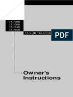 Owner's Instructions: TX-P2028 TX-P2030 TX-P2034 TX-P2036 TX-P1430 TX-P1634