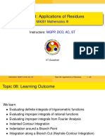 Topic 08: Applications of Residues: MA201 Mathematics III