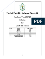 DPS Nashik Class 12 Science Syllabus