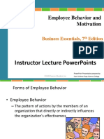 Employee Behavior and Motivation: Instructor Lecture Powerpoints