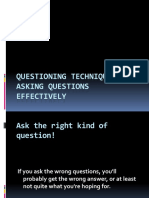 Questioning Techniques: Asking Questions Effectively