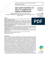 Development and Retention of Generation Y Employees: A Conceptual Framework