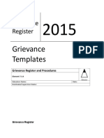 Grievance Register and Templates