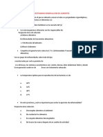 Cuestionario Manipulacion de Alimentos