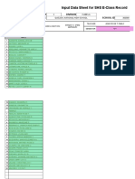 Input Data Sheet For SHS E-Class Record: Learners' Names