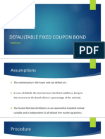 Defaultable Fixed Coupon Bond: Pricing