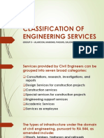 Classification of Engineering Services Report