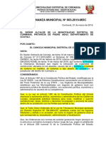 Odenanza de Extraccion de Materiales de Acarreo