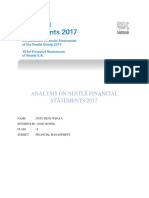 Analysis On Nestlé Financial Statements 2017