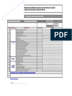 Formulario Control de Limpieza C. Control Psicologia