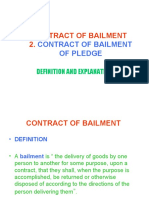 Contract of Bailment