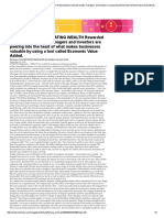 The Real Key To Creating Wealth Rewarded by Knockout Results, Managers and Investors Are Peering Into The Heart of What Makes Businesses Valuable by Using A Tool Called Economic Value Added