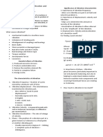 Introduction To Machinery Vibration and Noise: Significance of Vibration Characteristic