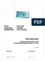 TIW Reporte Operacional Pozo TCB x1003 Liner 7