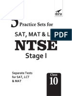 NTSE 5 Practice Sets For SAT MAT LCT For NTSE Stage 1 Disha PDF