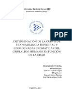 Determinación de La Curva de Transmitancia Espectral y Coordenadas Cromáticas Del Cristalino Humano en Función de La Edad Fandiño López Adriana PDF