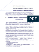 Reglamento de Los Centros de Readaptación Del Estado de Zacatecas