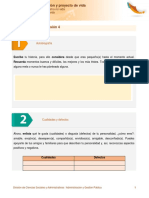 Andamio Cognitivo: Sesión 4: Módulo 1. Administración y Proyecto de Vida