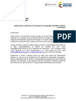 Oficio A Las Secretarias de Educacion - Ajuste y Definiones A Las Categorias de Discapacidad, Capacidades y Talentos Excepcionales