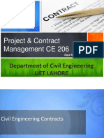 B.SC Civil Engineering: Project & Contract Management CE 206