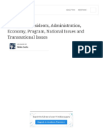 Philippine Presidents, Administration, Economy, Program, National Issues and Transnational Issues - Nikkie Evalla - Academia - Edu