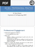 Ce 301: Professional Practice: Dr. Tanvir Manzur Department of Civil Engineering, BUET