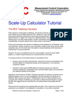 Scale-Up Calculator Tutorial: The MCC Tableting Calculator