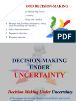 Decision Making Under Uncertainty - Final