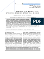 Design and Analysis of A Machine Tool Structure Based On Structural Bionics