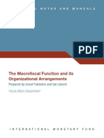 The Macrofiscal Function and Its Organizational Arrangements