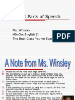 8 Parts of Speech English