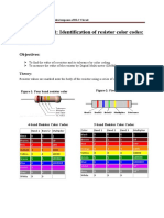 Lab 08: Part 01: Identification of Resistor Color Codes:: In-Lab Tasks: Objectives