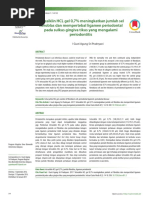 Tetrasiklin HCL Gel 0,7% Meningkatkan Jumlah Sel Fibroblas Dan Mempertebal Ligamen Periodontal Pada Sulkus Gingiva Tikus Yang Mengalami Periodontitis